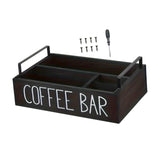 Maxbell Coffee Station Organizer Wooden Coffee Pod Storage for Home Party Restaurant black