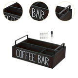Maxbell Coffee Station Organizer Wooden Coffee Pod Storage for Home Party Restaurant black