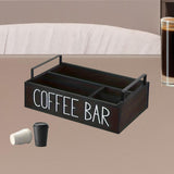 Maxbell Coffee Station Organizer Wooden Coffee Pod Storage for Home Party Restaurant black