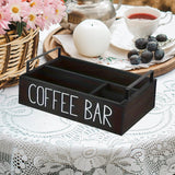 Maxbell Coffee Station Organizer Wooden Coffee Pod Storage for Home Party Restaurant black