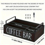 Maxbell Coffee Station Organizer Wooden Coffee Pod Storage for Home Party Restaurant black