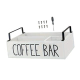 Maxbell Coffee Station Organizer Wooden Coffee Pod Storage for Home Party Restaurant white