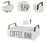 Maxbell Coffee Station Organizer Wooden Coffee Pod Storage for Home Party Restaurant white