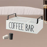 Maxbell Coffee Station Organizer Wooden Coffee Pod Storage for Home Party Restaurant white