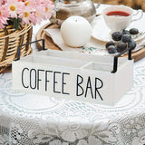 Maxbell Coffee Station Organizer Wooden Coffee Pod Storage for Home Party Restaurant white