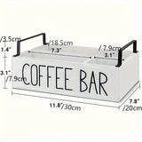 Maxbell Coffee Station Organizer Wooden Coffee Pod Storage for Home Party Restaurant white