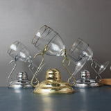 Maxbell Mug Drying Stand Stemware Rack Coffee Cup Bracket for Restaurant Cabinet Bar Gold