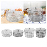 Maxbell Rolling Egg Storage Container Space Saving for Pantry Fridge Door Countertop Clear Single Tier