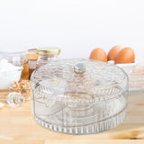 Maxbell Rolling Egg Storage Container Space Saving for Pantry Fridge Door Countertop Clear Single Tier