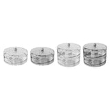 Maxbell Rolling Egg Storage Container Space Saving for Pantry Fridge Door Countertop Clear Single Tier