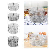 Maxbell Rolling Egg Storage Container Space Saving for Pantry Fridge Door Countertop Clear Single Tier