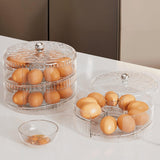 Maxbell Rolling Egg Storage Container Space Saving for Pantry Fridge Door Countertop Gray Single Tier