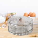Maxbell Rolling Egg Storage Container Space Saving for Pantry Fridge Door Countertop Gray Single Tier