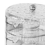 Maxbell Rolling Egg Storage Container Space Saving for Pantry Fridge Door Countertop Clear Double Tier