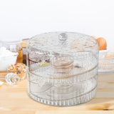 Maxbell Rolling Egg Storage Container Space Saving for Pantry Fridge Door Countertop Clear Double Tier
