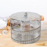 Maxbell Rolling Egg Storage Container Space Saving for Pantry Fridge Door Countertop Gray Double Tier