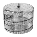 Maxbell Rolling Egg Storage Container Space Saving for Pantry Fridge Door Countertop Gray Double Tier