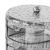 Maxbell Rolling Egg Storage Container Space Saving for Pantry Fridge Door Countertop Gray Double Tier