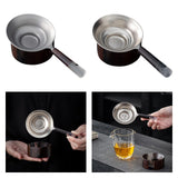 Maxbell Tea Filter Tea Ceremony Accessory for Teahouse Loose Leaf Tea Lover Gift Argent