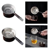 Maxbell Tea Filter Tea Ceremony Accessory for Teahouse Loose Leaf Tea Lover Gift Argent
