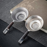 Maxbell Tea Filter Tea Ceremony Accessory for Teahouse Loose Leaf Tea Lover Gift Argent