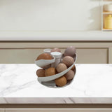 Maxbell Spiral Egg Dispenser Display Modern Egg Storage Container for Pantry Counter