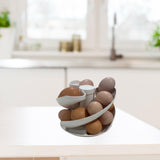 Maxbell Spiral Egg Dispenser Display Modern Egg Storage Container for Pantry Counter