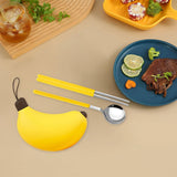 Maxbell Kids Chopsticks and Spoon Reusable Cute Flatware Set for Home School Kitchen