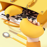 Maxbell Kids Chopsticks and Spoon Reusable Cute Flatware Set for Home School Kitchen