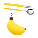 Maxbell Kids Chopsticks and Spoon Reusable Cute Flatware Set for Home School Kitchen