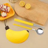 Maxbell Kids Chopsticks and Spoon Reusable Cute Flatware Set for Home School Kitchen