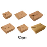 Maxbell 50x Kraft Paper Bowls Sturdy Disposable Bowls for Camping Kitchen Vegetables 800ml
