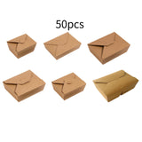 Maxbell 50x Kraft Paper Bowls Sturdy Disposable Bowls for Camping Kitchen Vegetables 800ml