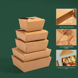 Maxbell 50x Kraft Paper Bowls Sturdy Disposable Bowls for Camping Kitchen Vegetables 2000ml