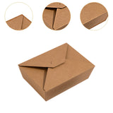 Maxbell 50x Kraft Paper Bowls Sturdy Disposable Bowls for Camping Kitchen Vegetables 2000ml