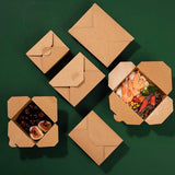 Maxbell 50x Kraft Paper Bowls Sturdy Disposable Bowls for Camping Kitchen Vegetables 1080ml