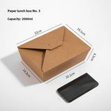 Maxbell 50x Kraft Paper Bowls Sturdy Disposable Bowls for Camping Kitchen Vegetables 1080ml