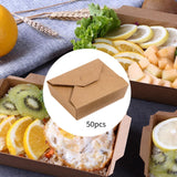 Maxbell 50x Kraft Paper Bowls Sturdy Disposable Bowls for Camping Kitchen Vegetables 1080ml