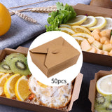 Maxbell 50x Kraft Paper Bowls Sturdy Disposable Bowls for Camping Kitchen Vegetables 1400ml