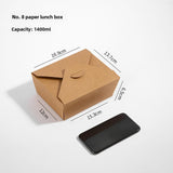 Maxbell 50x Kraft Paper Bowls Sturdy Disposable Bowls for Camping Kitchen Vegetables 1400ml