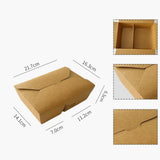 Maxbell 50x Kraft Paper Bowls Sturdy Disposable Bowls for Camping Kitchen Vegetables 1900ml
