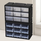 Maxbell 18 Drawers Parts Organizer Multipurpose Teacher Tools Box Classification Box black