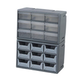 Maxbell 18 Drawers Parts Organizer Multipurpose Teacher Tools Box Classification Box gray