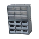 Maxbell 18 Drawers Parts Organizer Multipurpose Teacher Tools Box Classification Box gray
