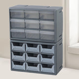 Maxbell 18 Drawers Parts Organizer Multipurpose Teacher Tools Box Classification Box gray