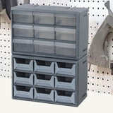 Maxbell 18 Drawers Parts Organizer Multipurpose Teacher Tools Box Classification Box gray
