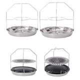 Maxbell BBQ Tray Holder Grill Rack Organizer Portable Barbecue Tray Recycling Basket S