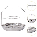 Maxbell BBQ Tray Holder Grill Rack Organizer Portable Barbecue Tray Recycling Basket S