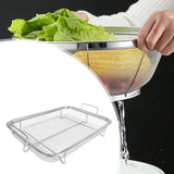 Maxbell Air Fryer Basket Easy Cleaning Mesh Grill Roasting Rack for Veggies Baking silver