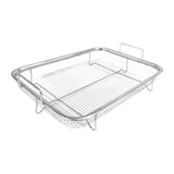 Maxbell Air Fryer Basket Easy Cleaning Mesh Grill Roasting Rack for Veggies Baking silver